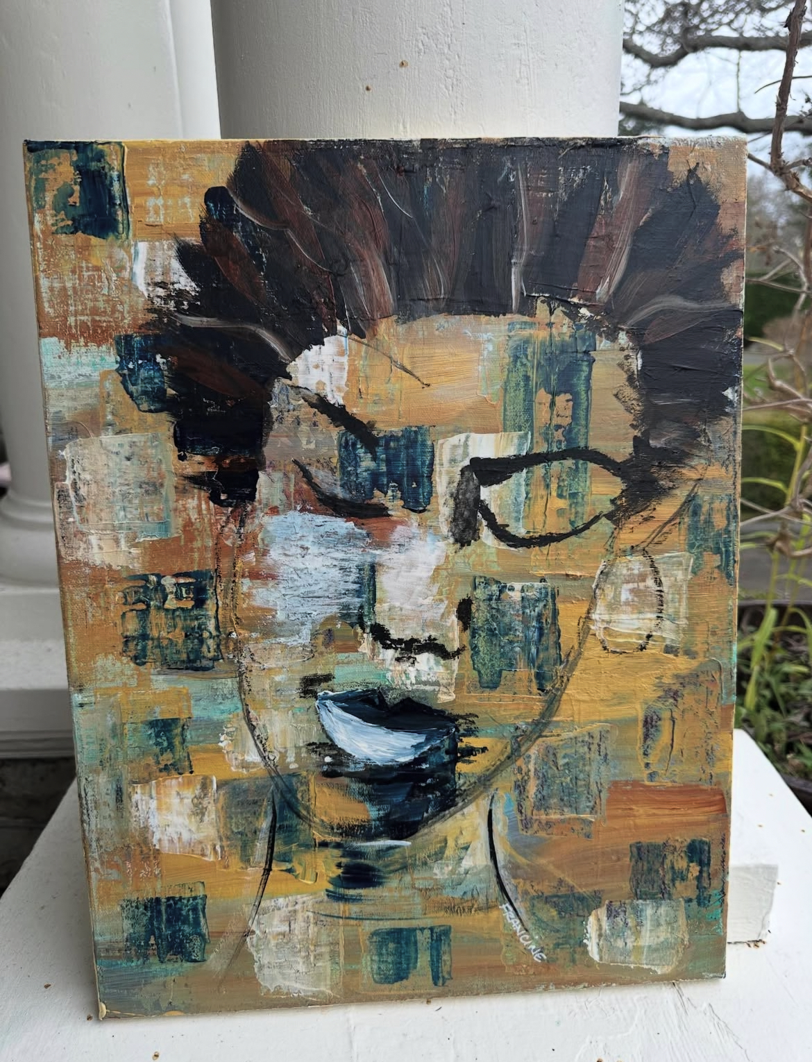 Quiet Contemplation, 14 x 16 acrylic on canvas